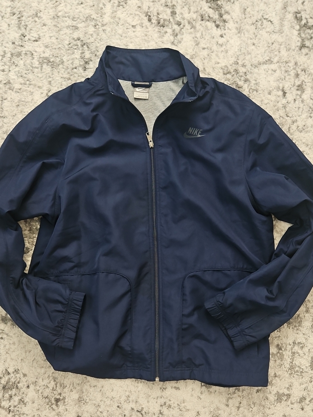 Nike Men's Dark Navy Full-Zip Windbreaker Jacket